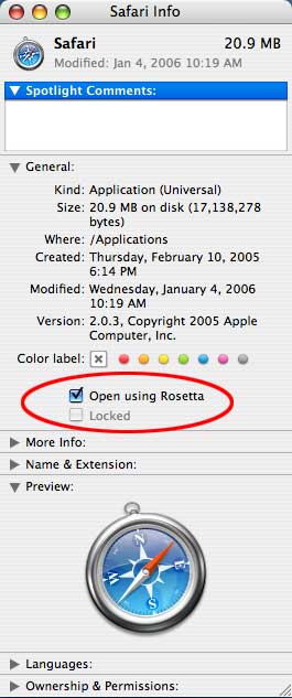 rosetta for mac