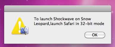 Shockwave on Snow Leopard